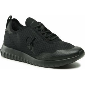 Sneakersy Calvin Klein Jeans Sporty Runner Eva Slipon Mesh YM0YM00627 Triple Black 0GJ