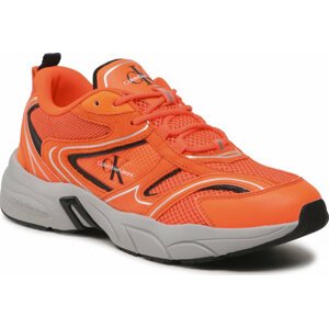 Sneakersy Calvin Klein Jeans Retro Tennis Su-Mesh YM0YM00589 Shocking Orange/Formal Grey S07