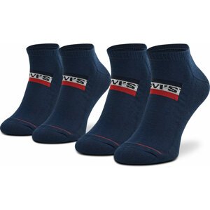 Sada 2 párů nízkých ponožek unisex Levi's® 701219507 Dress Blue