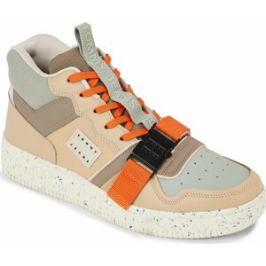 Sneakersy Tommy Jeans Tjm Basket Leather Buckle Mid EM0EM01288 Tawny Sand/ Earth/ Faded Willow AB0