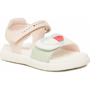 Sandály Tommy Hilfiger Heart Velcro Sandal T1A2-32754-1355 S White/Multicolor X256