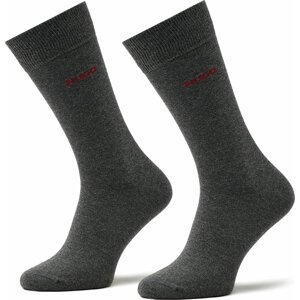 Sada 2 párů vysokých ponožek unisex Hugo 2p Rs Uni Colors Cc 50469638 031