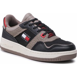 Sneakersy Tommy Jeans Retro Basket EM0EM01135 Black BDS