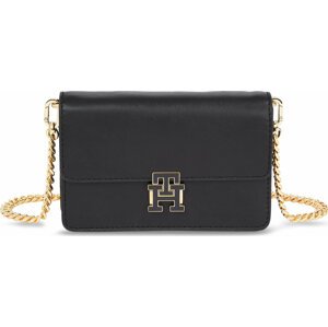 Kabelka Tommy Hilfiger Pushlock Leather Small Crossover AW0AW15227 Black BDS