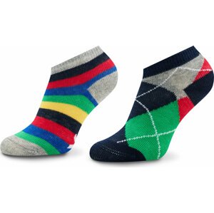 Sada 2 párů dětských nízkých ponožek United Colors Of Benetton 6AO30701O 903 Barevná