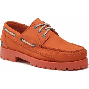 Polobotky Tommy Hilfiger Th Boat Shoe Classic Nubuck FM0FM04447 Deep Orange