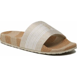 Nazouváky Tommy Jeans Th Woven Slide FW0FW07259 Light Sandalwood RBS