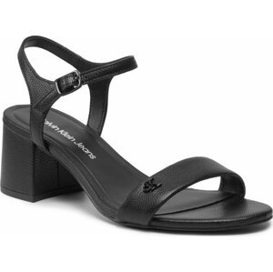 Sandály Calvin Klein Jeans Heel Sandal Strap Lth YW0YW00554 Black BDS