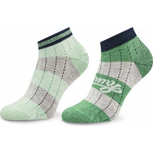 Sada 2 párů dětských nízkých ponožek Tommy Hilfiger 701222667 Green/Marshmallow 027