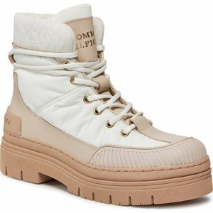 Turistická obuv Tommy Hilfiger Th Monogram Outdoor Boot FW0FW07502 Ancient White YBH