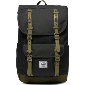 Batoh Herschel Little America Mid 11391-06011 Black/Ivy Green