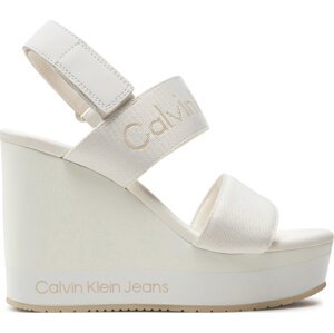 Sandály Calvin Klein Jeans Wedge Sandal Webbing In Mr YW0YW01360 Off White 01S