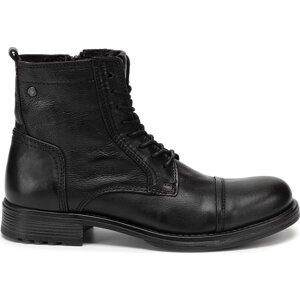 Kozačky Jack&Jones Russel Leather 12155999 Černá