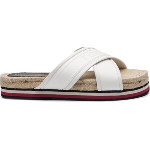 Espadrilky Tommy Hilfiger Colorful Tommy Flat Sandal FW0FW04159 Whisper White 121