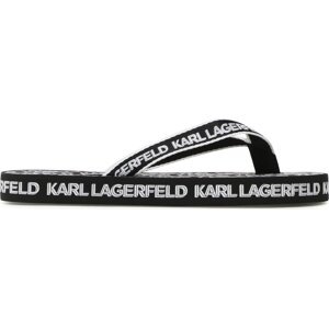 Žabky KARL LAGERFELD KL81003 Y01 Black/White Weave