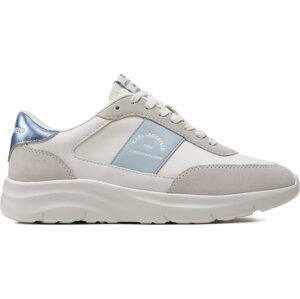 Sneakersy KARL LAGERFELD KL63624 White Lthr/Textile w/Blue 41B