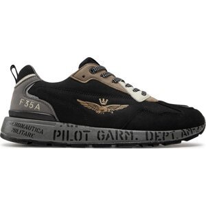 Sneakersy Aeronautica Militare 241SC276CT3332 Black/Light Grey 94457