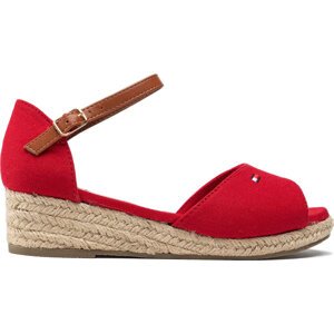 Espadrilky Tommy Hilfiger Rope Wedge Sandal T3A7-32185-0048 S Red 300