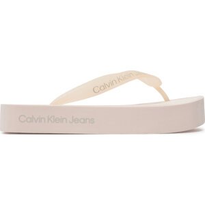 Žabky Calvin Klein Jeans Beach Sandal Flatform Logo YW0YW01092 Růžová
