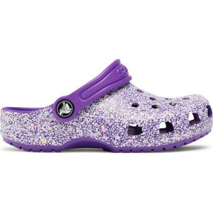 Nazouváky Crocs Crocs Classic Glitter Clog K 206993 Fialová