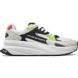 Sneakersy EA7 Emporio Armani X8X178 XK382 T675 Wht+Blk+A.Lim+Orange