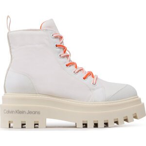 Polokozačky Calvin Klein Jeans Toothy Combat Boot Softny YW0YW00948 White YBR