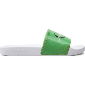 Nazouváky Calvin Klein Jeans Slide Lenticular Ml Wn YW0YW01403 Bright White/Icicle/Classic Green 02J