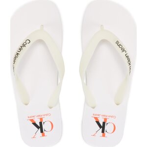 Žabky Calvin Klein Jeans Beach Sandal Logo YM0YM00656 Bílá