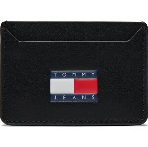 Pouzdro na kreditní karty Tommy Jeans Tjm Heritage Leather Cc Holder AM0AM12085 Černá