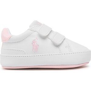Sneakersy Polo Ralph Lauren Heritage Court Ii Ez Layette RL100733 White Smooth/Lt Pink w/ Lt Pink PP