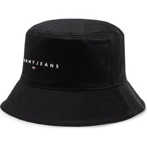Klobouk Tommy Jeans Tjm Linear Logo Bucket Hat AM0AM12895 Černá