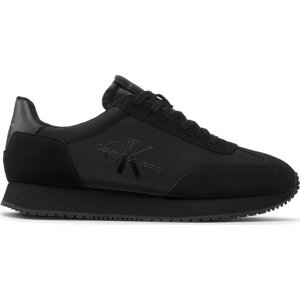 Sneakersy Calvin Klein Jeans Retro Runner 1 YM0YM00385 Triple Black 0GL