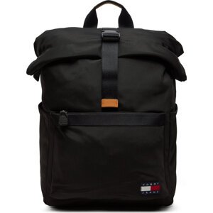Batoh Tommy Jeans Tjm Essential Rolltop Backpack AM0AM12414 Černá
