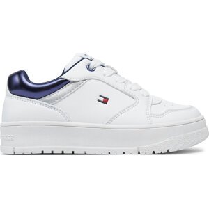 Sneakersy Tommy Hilfiger Low Cut Lace-Up Sneaker T3A9-33525-1351 M Bílá