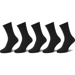 Sada 5 párů dětských vysokých ponožek Jack&Jones Junior 12206201 Black 3839265