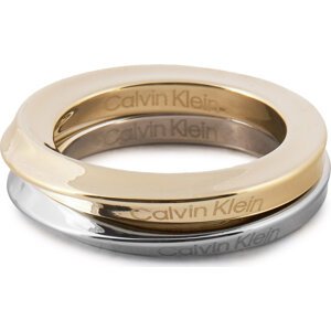 Sada 2 prstýnků Calvin Klein 35000330E Stříbrná