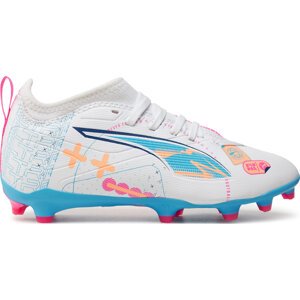 Boty na fotball Puma ULTRA 5 MATCH VOL. UP FG/AG Jr 108065 01 Bílá