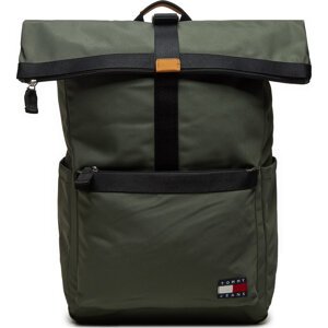 Batoh Tommy Jeans Tjm Essential Rolltop Backpack AM0AM12414 Khaki