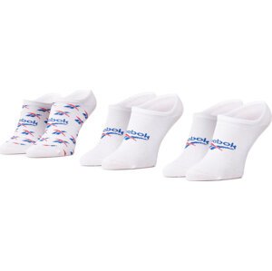 Sada 3 párů kotníkových ponožek unisex Reebok Cl Fo Invisible Sock 3P GG6680 Bílá