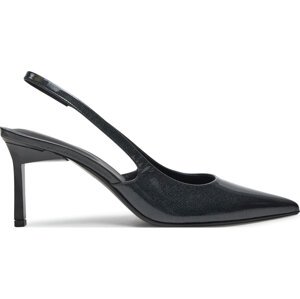 Sandály Calvin Klein Heel Slingback Pump 70 Saff Lth HW0HW02068 Černá