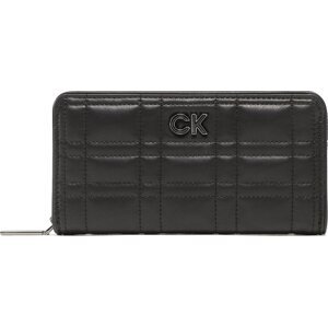 Velká dámská peněženka Calvin Klein Re-Lock Quilt Z/A Wallet Lg K60K609912 BAX