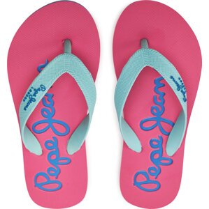 Žabky Pepe Jeans Bay Beach Brand G PGS70048 Modrá