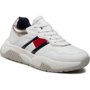 Sneakersy Tommy Hilfiger Low Cut Lace-Up T3A9-32355-1438X S Bílá