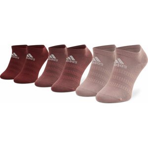 Sada 3 párů nízkých ponožek unisex adidas Light Low HE4995 Bliss Pink/Maroon/Bordeaux