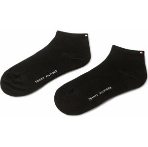 Sada 2 párů dámských nízkých ponožek Tommy Hilfiger Dobotex BV 373001001 Black 200