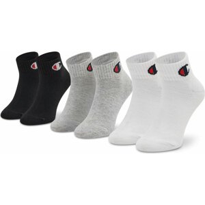 Sada 3 párů dětských nízkých ponožek Champion U34576 EM006 Oxgm/Wht/Nbk