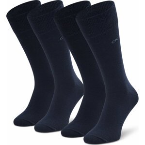 Sada 2 párů pánských vysokých ponožek Calvin Klein 701218631 Navy 003