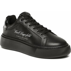 Sneakersy KARL LAGERFELD KL62223F Black Lthr/Mono