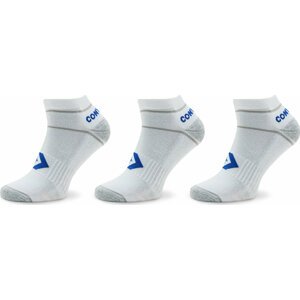 Sada 3 párů nízkých ponožek unisex Converse E1205W-3010 Bílá