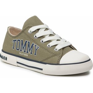 Plátěnky Tommy Hilfiger Low Cut Lace-Up Sneaker T3X4-32208-1352 M Military Green 414